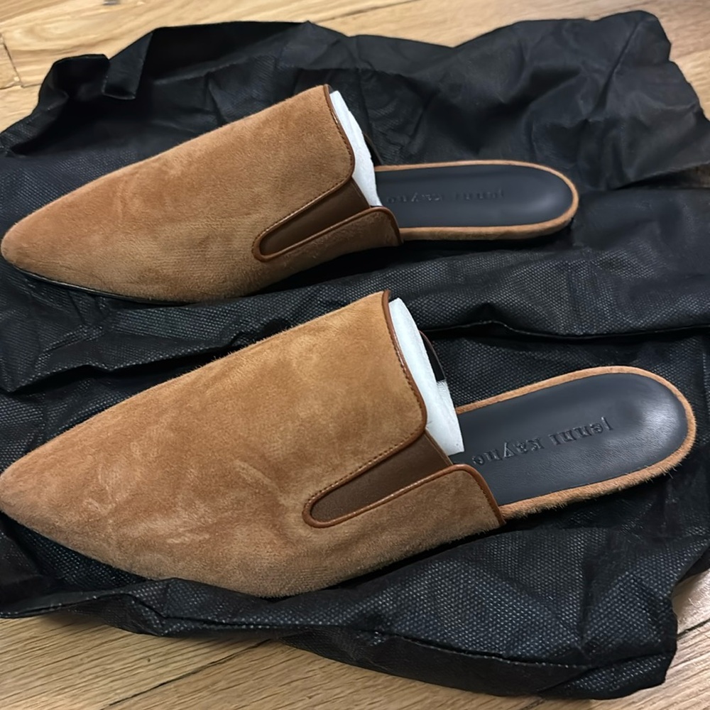 Jenni Kayne Women's Suede Mule in Saddle Size 38